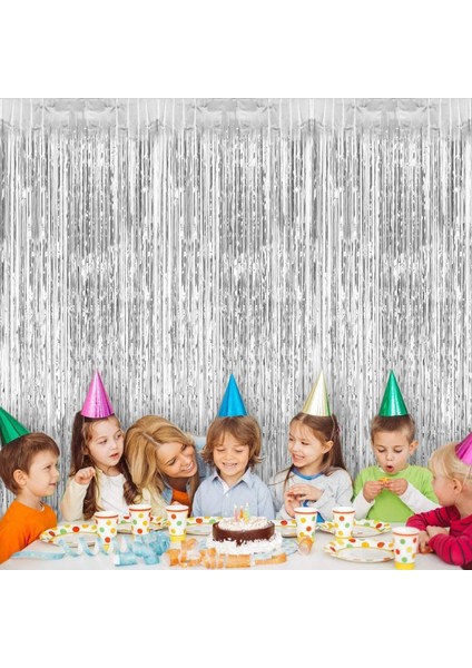 Siyah Bir 2 Paket 2x1 M Gümüş Glitter Tinsel Saçak Perde Fotoğraf Arka Plan Doğum Günü Düğün Parti Dekorasyon Ev Erkek Kız Erkek Kadın (Yurt Dışından) fiyatları