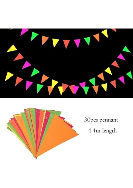 Kağıt Garland D Siyah Işık Neon Parti Yüz ve Vücut Boyası Glow Panit Renk Güzellik Makyaj Vücut Boyası Uv Blacklight Neon Floresan Parti Malzemeleri (Yurt Dışından)