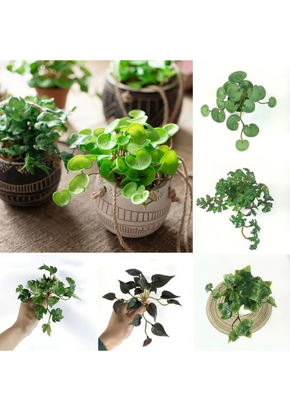 01 Simülasyon Bakır Para Çim Kaplumbağa Yaprağı Yapay Çiçek Sahte Sarmaşık Yaprakları Yeşil Bitki Masaüstü Bonsai Bitkiler Ev Ofis Dekor (Yurt Dışından) indirimleri
