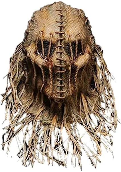 05 Cadılar Bayramı Korkuluk Golf Sopası Kılıfı Eldiven ve Şapka ile Cadılar Bayramı Kostüm Başlık Masquerade Partisi Cosplay Korkunç Korkuluk Maskesi (Yurt Dışından) indirimleri