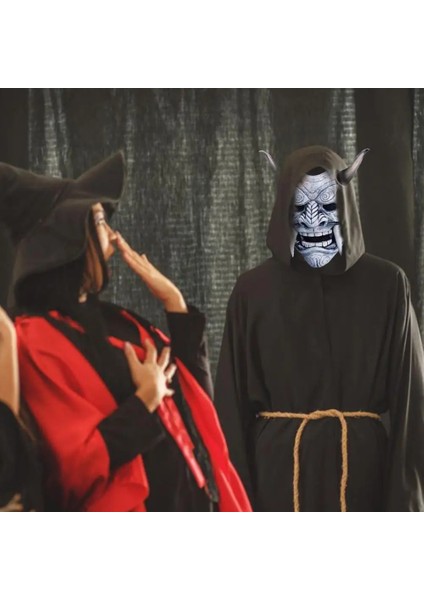 C Prajna Maskesi Yetişkin Unisex Cadılar Bayramı Yüz Maskeleri Japon Hannya Şeytan Oni Samurai Noh Kabuki Prajna Şeytan Maskesi Lateks Parti Maskeleri (Yurt Dışından) fiyatları