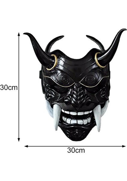 C Prajna Maskesi Yetişkin Unisex Cadılar Bayramı Yüz Maskeleri Japon Hannya Şeytan Oni Samurai Noh Kabuki Prajna Şeytan Maskesi Lateks Parti Maskeleri (Yurt Dışından) modelleri