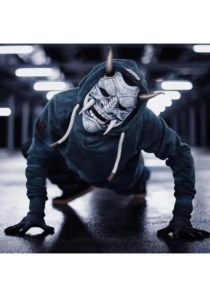 C Prajna Maskesi Yetişkin Unisex Cadılar Bayramı Yüz Maskeleri Japon Hannya Şeytan Oni Samurai Noh Kabuki Prajna Şeytan Maskesi Lateks Parti Maskeleri (Yurt Dışından) indirimleri