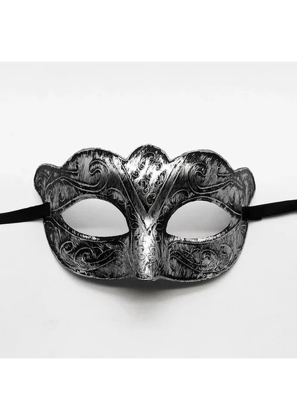 Stil 2 1 Adet Inanılmaz Maske Antik Altın ve Gümüş Caz Düz Kafa Maskesi Topu Parti Toplama Erkekler ve Kadınlar Cosplay Yarım Maske Dekorasyon (Yurt Dışından)