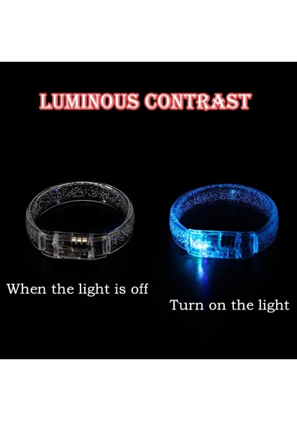 Renkli Lamba 5 Adet LED Parlayan Bilezik 7 Renk Işık Kabarcık Yanıp Sönen Bileklik Koşu Kol Bandı Bar Konser Tezahürat Sahne Rave Parti Aydınlık Dekor (Yurt Dışından) fırsatları