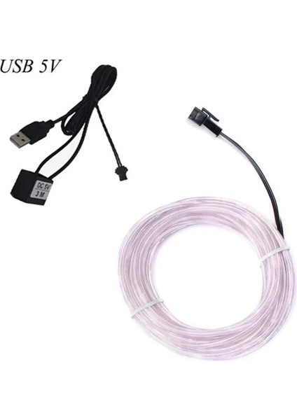USB Buz Mavisi 3 Metre Esnek Neon Hafif Parlamalı El Tel Halat Kablo Noel Dans Rave Dekorasyon Için LED Işıkları Dıy Ayakkabı Giyim USB LED Şerit Lamba (Yurt Dışından) fiyatları