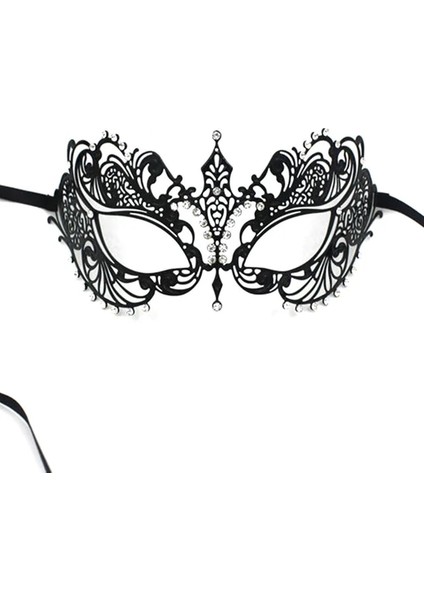 1001-SIYAH 2022 Metal Telkari Lazer Kesim Erkek/kadın Venedik Masquerade Göz Maskeleri Parti Cadılar Bayramı Cosplay Düğün Mardi Gras Topu Maskesi (Yurt Dışından)