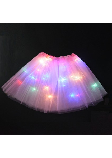 Genç Veya Kadınlar Için Mor Kadın Kız LED Etek Neon Işık Up Tutu Sahne Dans Glow Doğum Günü Partisi Hediye Çiçek Taç Peri Kostüm Değnek Düğün Cadılar Bayramı (Yurt Dışından)