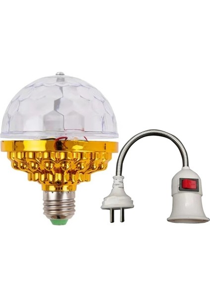 Ab Renkli Otomatik Dönen Sihirli Top Işık Çok Kristal Disko Işık E27 Ampul Disko Doğum Günü Cadılar Bayramı Noel Partisi Için 11XA (Yurt Dışından) fırsatları