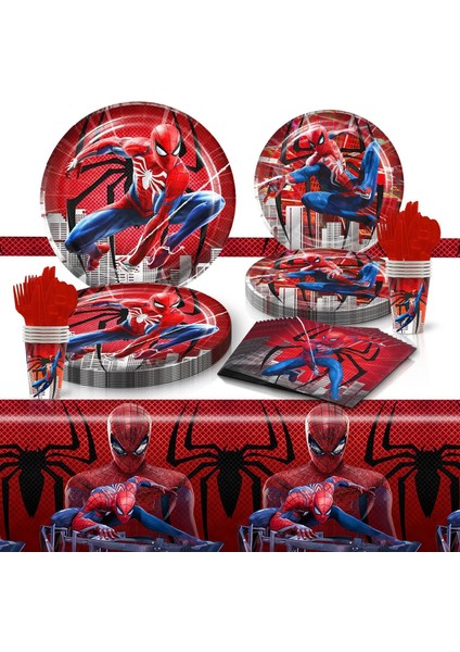 20 Adet Peçete Örümcek Adam Doğum Günü Partisi Süslemeleri Spidy Balonlar Tek Kullanımlık Sofra Plaka Peçete Masa Örtüsü Bardak Çocuk Boy Parti Malzemeleri (Yurt Dışından)