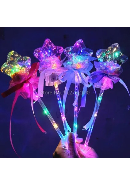 Şerit Pentagram 10 Adet Parti Sihirli LED Işık Çubukları Kalp Lolipop Peri Değneklerini Yanıp Sönen Kızdırma Çubukları Çocuklar Için Hediye Plastik Glow Topları Aydınlık Oyuncak (Yurt Dışından)