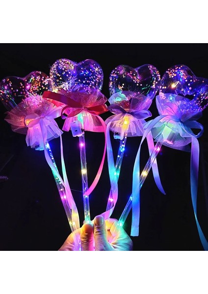 Şerit Pentagram 10 Adet Parti Sihirli LED Işık Çubukları Kalp Lolipop Peri Değneklerini Yanıp Sönen Kızdırma Çubukları Çocuklar Için Hediye Plastik Glow Topları Aydınlık Oyuncak (Yurt Dışından)
