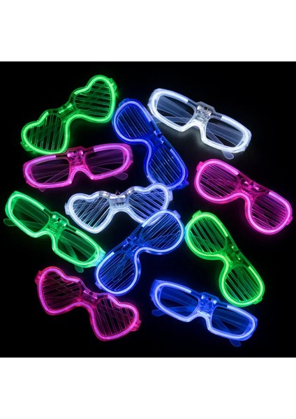 Karışık Renkler 20 Adet 10/20/30/40/50 Adet Parti Karanlıkta Glow Gözlük Light Up LED Gözlük Neon Parti Çocuklar Yetişkinler Için Güneş Gözlüğü Şekeri Parti Dekor (Yurt Dışından)