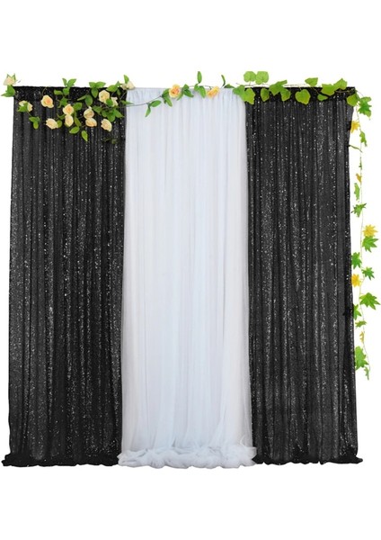 Gümüş Payet Zemin Perdeleri 2 Adet 2FTX8FT Glitter Fotoğraf Arka Fonu Parti Süslemeleri Doğum Günü Düğün Fotoğrafçılığı Arka Plan Curta (Yurt Dışından) fırsatları