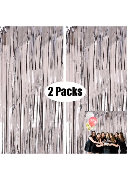 Lazer Gül Altın 2 Paket Metalik Folyo Tinsel Saçak Perdeler Doğum Günü Düğün Bekarlığa Veda Partisi Dekorasyon Yetişkin Yıldönümü Fotoğraf Arka Plan (Yurt Dışından)