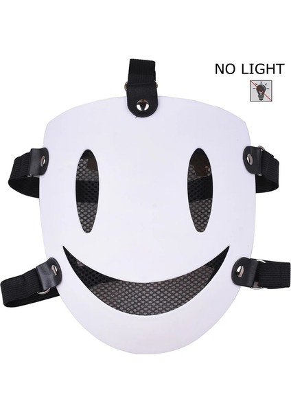 Tip P 05 Cadılar Bayramı Gizemli Gülümseyen Tam Yüz Maskesi Cosplay Japon Anime Karnaval Parti Için Yüksek Katlı Invasion LED Işıklı Maske (Yurt Dışından) indirimleri