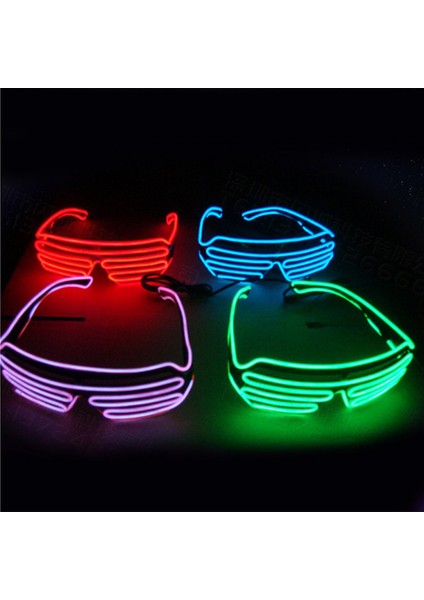 Sarı LED Işıklı Gözlük Cadılar Bayramı Parlayan Neon Noel Partisi Bril Yanıp Sönen Hafif Parlamalı Güneş Gözlüğü Cam Festivali Malzemeleri Kostümleri (Yurt Dışından) fırsatları
