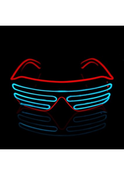 Z01 LED Neon Rave Gözlük Yanıp Sönen LED Güneş Gözlüğü 16 Renk Light Up Gözlük Karnaval Parti Karanlıkta Glow Gözlük Festivali Malzemeleri (Yurt Dışından)