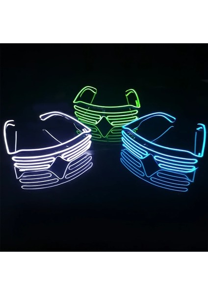 Z01 LED Neon Rave Gözlük Yanıp Sönen LED Güneş Gözlüğü 16 Renk Light Up Gözlük Karnaval Parti Karanlıkta Glow Gözlük Festivali Malzemeleri (Yurt Dışından)