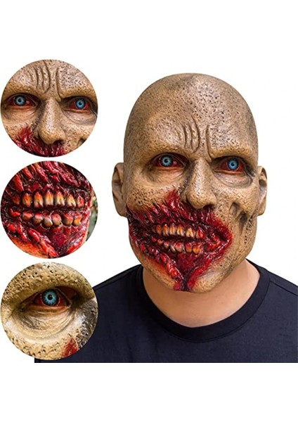 Saç ile Cadılar Bayramı Kanlı Çarpık Ağız Maskeleri Zombi Canavar Vampir Lateks Kostüm Partisi Tam Kafa Tiyatrosu Perili Ev Sahne (Yurt Dışından) fiyatları