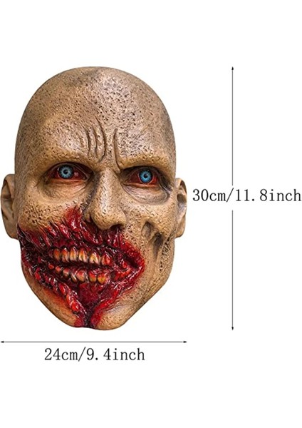 Saç ile Cadılar Bayramı Kanlı Çarpık Ağız Maskeleri Zombi Canavar Vampir Lateks Kostüm Partisi Tam Kafa Tiyatrosu Perili Ev Sahne (Yurt Dışından) modelleri