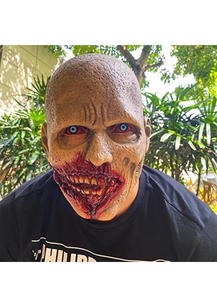 Saç ile Cadılar Bayramı Kanlı Çarpık Ağız Maskeleri Zombi Canavar Vampir Lateks Kostüm Partisi Tam Kafa Tiyatrosu Perili Ev Sahne (Yurt Dışından) fırsatları