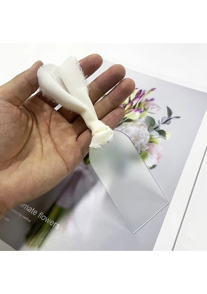 Buzlu Beyaz 10 Adet 10/20/50 Adet Akrilik Düğün Yeri Kartı Ipek Kurdele Asılı Isim Etiketi Arch Boş Düğün Dekorasyon Dıy Froste Oturma Kartları (Yurt Dışından)