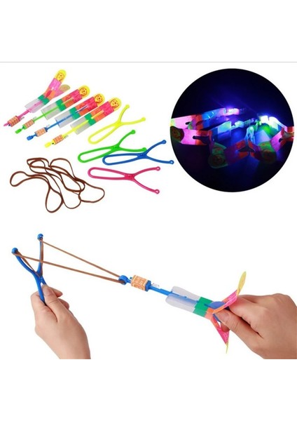 10 Adet 1/10 Adet Dış Mekan LED Aydınlatma Aydınlık Oyuncak Uçan Sapan Uçan Oyuncaklar Oyuncaklar Noel Dekoru Işık Hızlı Hızlı Mancınık (Yurt Dışından)