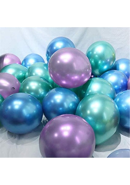15 Adet 15 Adet 10 Inç Krom Metalik Denizkızı Renkli Lateks Balonlar Metalik Globos Düğün Bebek Doğum Günü Partisi Dekorasyon Balonları (Yurt Dışından)