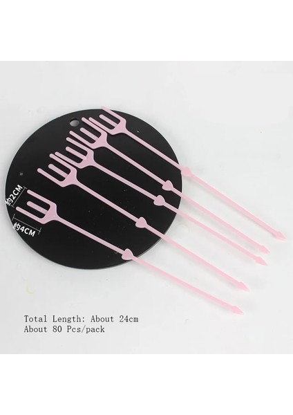 Pembe Küçük 80 Adet Üç Uçlu Çiçek Aranjmanı Buket Ambalaj Kartı Sabit Plastik El Yapımı Dıy Kart Sahibinin 80 Adet (Yurt Dışından)