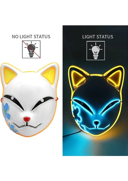 Tip A Iblis Avcısı LED Maske Tilki Maskesi Sıcak Anime Tanji Langqian Tavşan Gerçek Pirinç Cosplay Sahne Cadılar Bayramı Partisi Cosplay Sahne Yetişkinler Için (Yurt Dışından)