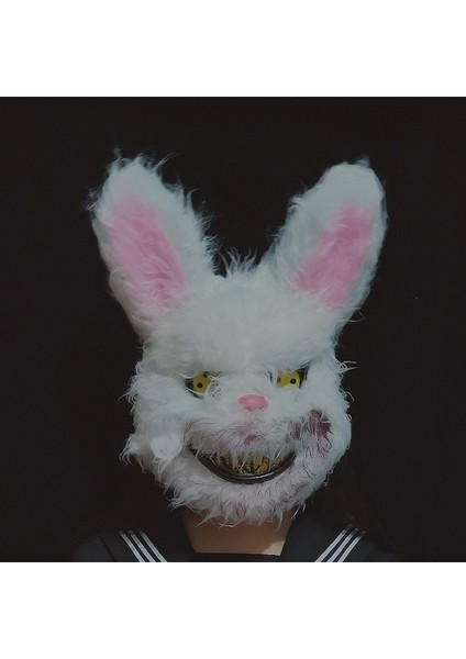 LED Maske 7 Cadılar Bayramı Partisi Korkunç Kanlı Tavşan Ayı Golf Sopası Kılıfı Tavşan Cosplay Maske Cadılar Bayramı Karnaval Kostüm Şapka Prop Dans Masquerade (Yurt Dışından) fırsatları