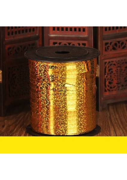 Lazer Altın 250 Metre Balonlar Şeritler Lazer Şerit Doğum Günü Partisi Süslemeleri Çocuklar Hediyeler Düğün Dekorasyon Folyo Saten Kurdele Kıvırma Dıy Aksesuarları (Yurt Dışından)