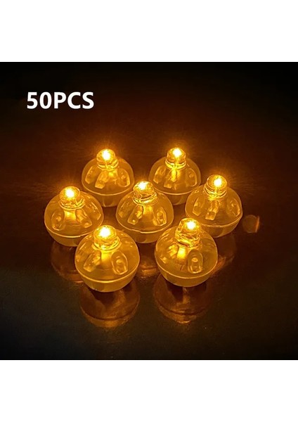 Sarı 50 Adet 50/100 Adet Balon Işık Yuvarlak Top LED Balon Işık Beyaz Mini Flaş Lambaları Fener Noel Partisi Için Ev Dekorasyon Işıklandırma (Yurt Dışından)