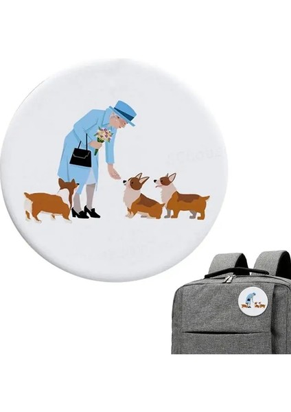 B Kraliçe ve Corgi Noel Süs 2023 Broş Pin Rozeti Majesteleri Kraliçe Elizabeth Iı Asılı Süsler (Yurt Dışından)