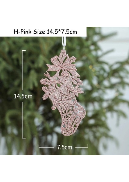 H-Pembe Noel Ağacı Melek Çan Noel Çorap Dekorasyon Ev Noel Partisi Düğün Süsleme Çocuklar Için Asılı Kolye Noel Hediyeleri (Yurt Dışından)