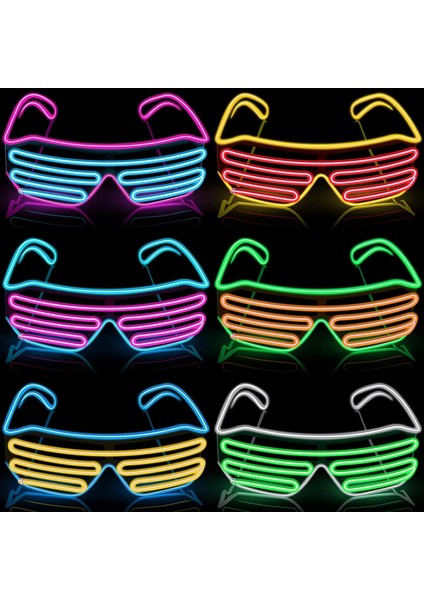 Mor LED Gözlük Neon Parti Yanıp Sönen Gözlük El Tel Parlayan Gafas Aydınlık Bril Yenilik Hediye Glow Güneş Gözlüğü Parlak Işık Malzemeleri (Yurt Dışından) fiyatları