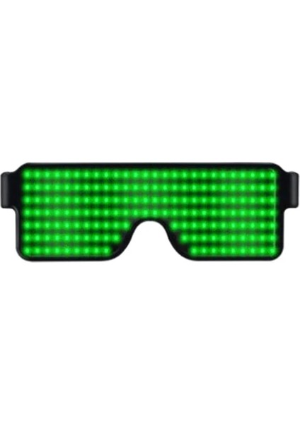 Yeşil LED Gözlük Parti Aydınlık Gözlük USB Şarj Neon Cam Parlayan Noel Yanıp Sönen Hafif Parlamalı Güneş Gözlüğü Cadılar Bayramı Malzemeleri El (Yurt Dışından) fiyatları