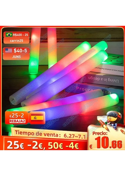 Beyaz 15 Adet 10/15/30/60 Adet Köpük Parlayan Çubuklar LED Köpük Sopa Parlayan Çubuklar Tezahürat Tüpü LED Karanlıkta Glow Düğün Noel Partisi Malzemeleri Için Işık (Yurt Dışından)