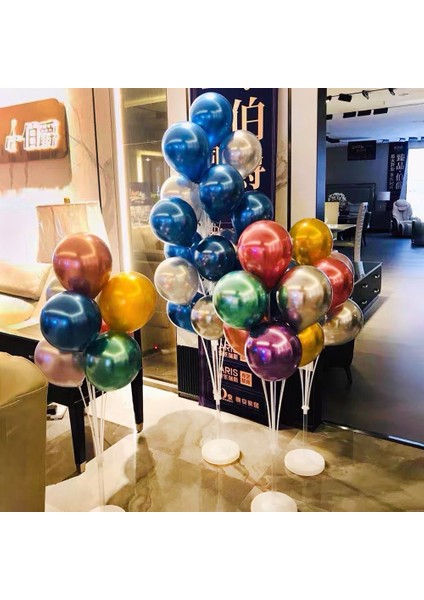 50 Adet Pembe Kolye Balon Sütun Balon Bebek Duş Için Standı Doğum Günü Düğün Parti Dekorasyon Eid Balon Kemer Kiti Pompa Klip Balonlar Aksesuarları (Yurt Dışından)