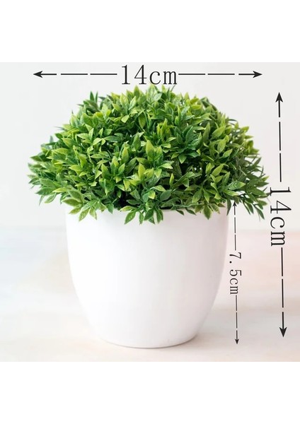 Zhu Ye Cao Saksılı Bitkiler 1 Adet Yeşil Yapay Bitkiler Bonsai Küçük Ağaç Saksı Bitkileri Sahte Çiçekler Saksı Süsler Ev Dekorasyon Otel Bahçe Dekorasyonu (Yurt Dışından)