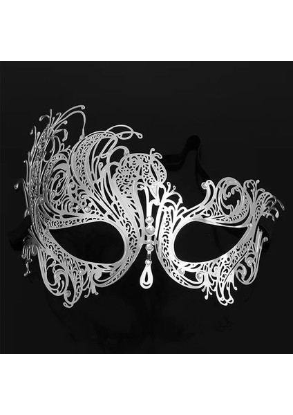 B-3 Siyah Altın Kafatası Metal Maske Cadılar Bayramı Taklidi Yarım Yüz Venedik Masquerade Erkekler Beyaz Kadın Parti Maskesi Cadılar Bayramı Sahne (Yurt Dışından)