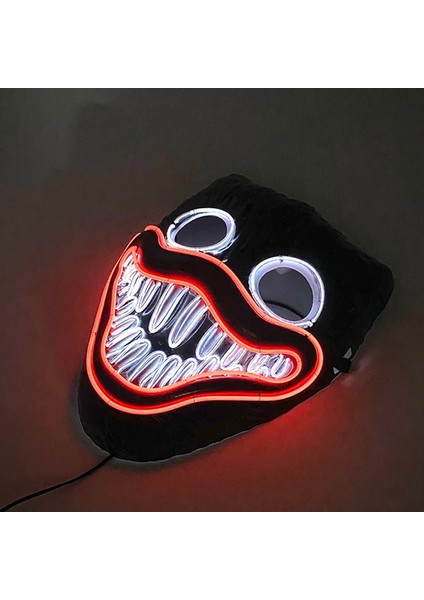 E Yeni Tasarım Aydınlık Neon El Parti Maskesi Cadılar Bayramı Yanıp Sönen Komik Maske Karanlıkta Parlayan Cadılar Bayramı Sahne Masquerade (Yurt Dışından) fırsatları