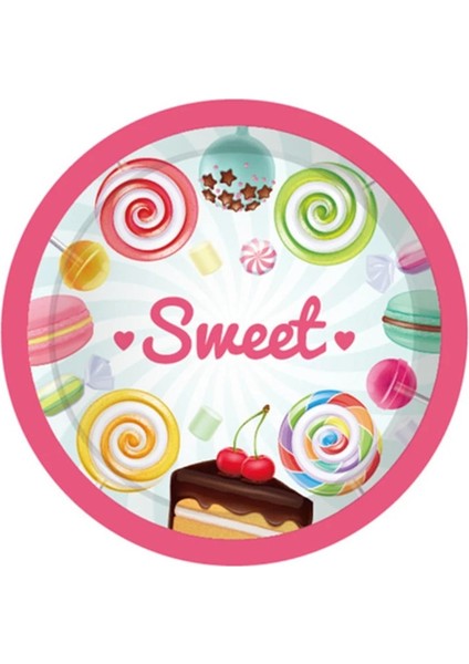 Set 24 Adet Tatlı Lolipop Tema Parti Süslemeleri Sofra Setleri Çocuklar Şeker Şeker Kız Doğum Günü Partisi Malzemeleri Bebek Duş Iyilik (Yurt Dışından) modelleri