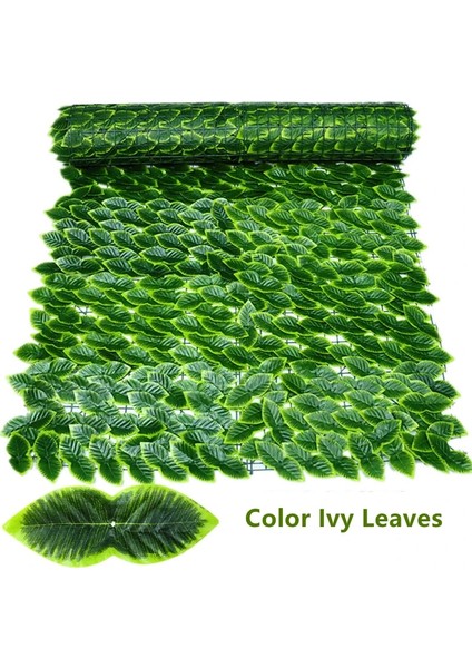 Kahverengi Lvy Yaprakları 2 Metre x 0.5 Metre Yapay Yaprak Çit Panelleri 4/3/2/1 M Uzun Sahte Sarmaşık Çit Sahte Yapraklar Gizlilik Çit Bahçe Çiti Balkon Teras Veranda Ekranı (Yurt Dışından)