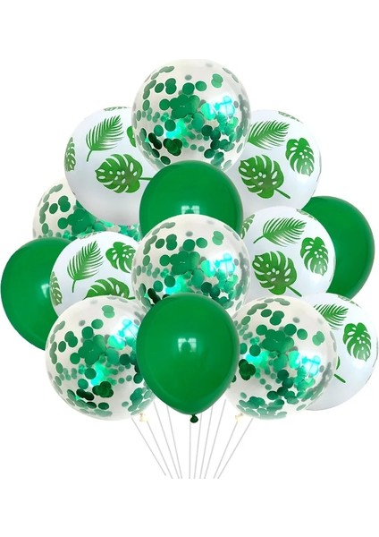 Gri Lateks Balon Yeşil Balonlar Yeşil Palmiye Yaprağı Safari Partisi Hawaii Balonları Doğum Günü Düğün Tropikal Dinozor Hayvan Vahşi Parti (Yurt Dışından)