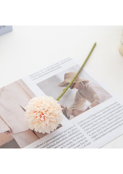 Şampanya 5 Parça 5 Adet Ipek Topu Krizantem Düğün Yapay Çiçek Noel Dekor Vazo Ev Scrapbooking Için Çiçek Aranjmanı Aksesuarları (Yurt Dışından)