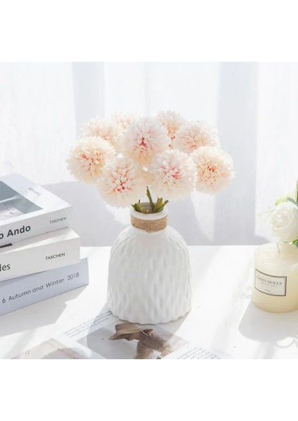 Şampanya 5 Parça 5 Adet Ipek Topu Krizantem Düğün Yapay Çiçek Noel Dekor Vazo Ev Scrapbooking Için Çiçek Aranjmanı Aksesuarları (Yurt Dışından)