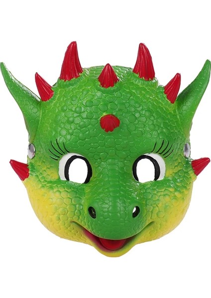 Sarı Yeşil Dino Çocuk Dino Parti Maskesi Cosplay Sevimli Hayvan Ejderha Pu Masques Cadılar Bayramı Masquerade Çocuk Doğum Günü Hediyeleri Ev Dekor (Yurt Dışından) modelleri