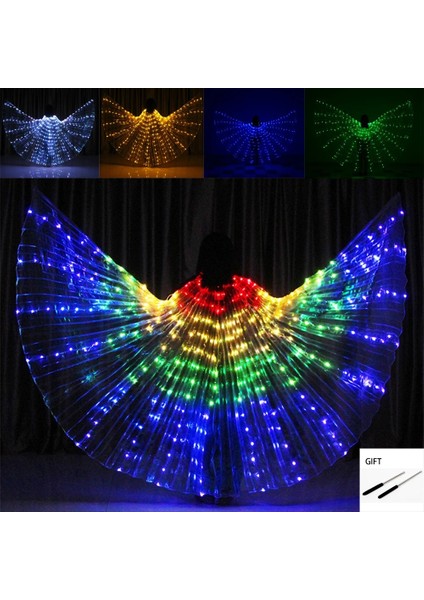Mor L (Yetişkin 155-175CM) Oryantal Dans LED Kelebek Kanatları Parti Festivali Performansı Floresan Isis Kanatları Oryantal Dans Karnaval Kostümleri Yetişkinler Için Gösterir (Yurt Dışından) fiyatları